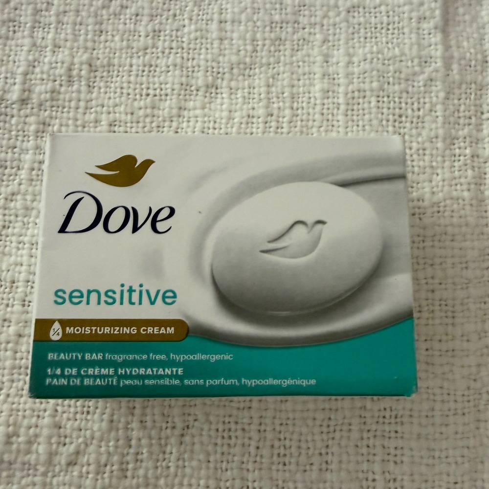 Dove Sensitive Skin Beauty Bar Fragrance Free Hypoallergenic Moisturizing Cream